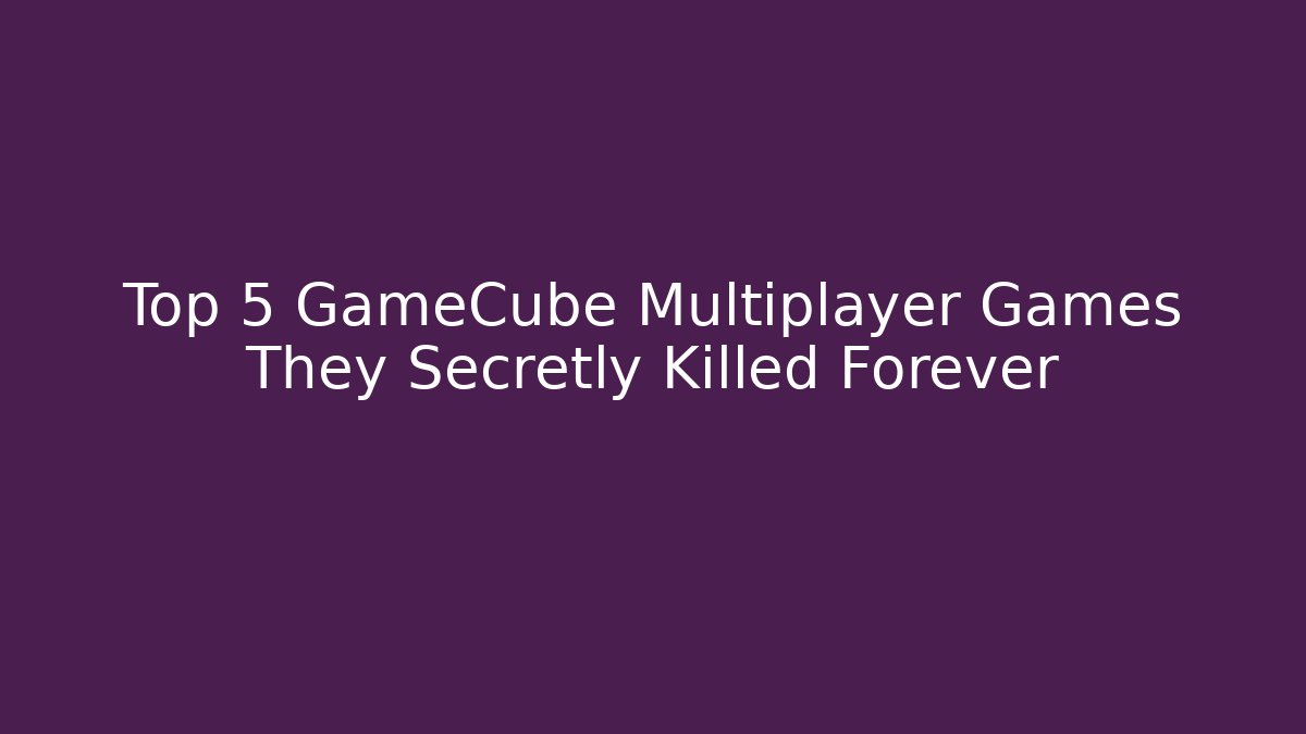 Top 5 GameCube Multiplayer Games They Secretly Killed Forever