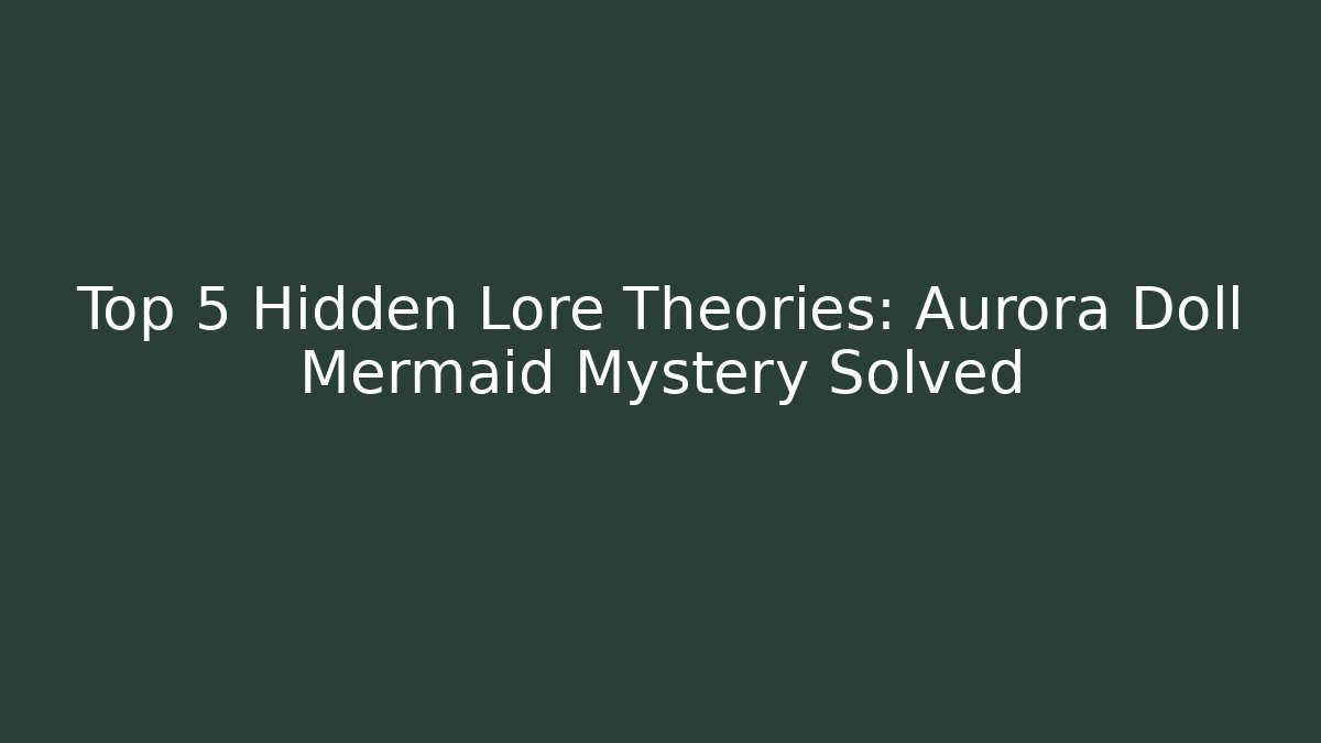 Top 5 Hidden Lore Theories: Aurora Doll Mermaid Mystery Solved