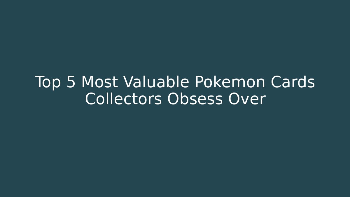 Top 5 Most Valuable Pokémon Cards Collectors Obsess Over - Critter Realm