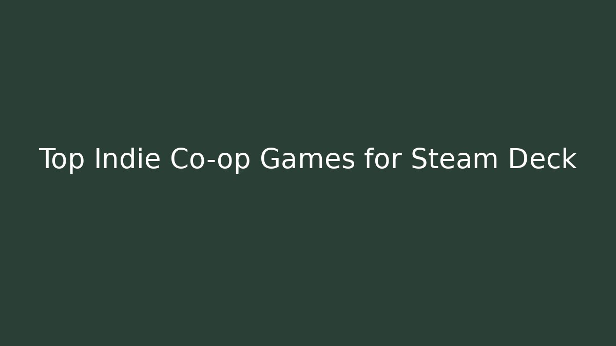 Top Indie Co-op Games for Steam Deck - Critter Realm