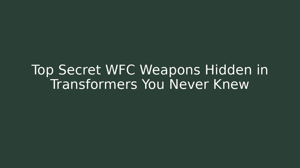 Top Secret WFC Weapons Hidden in Transformers You Never Knew