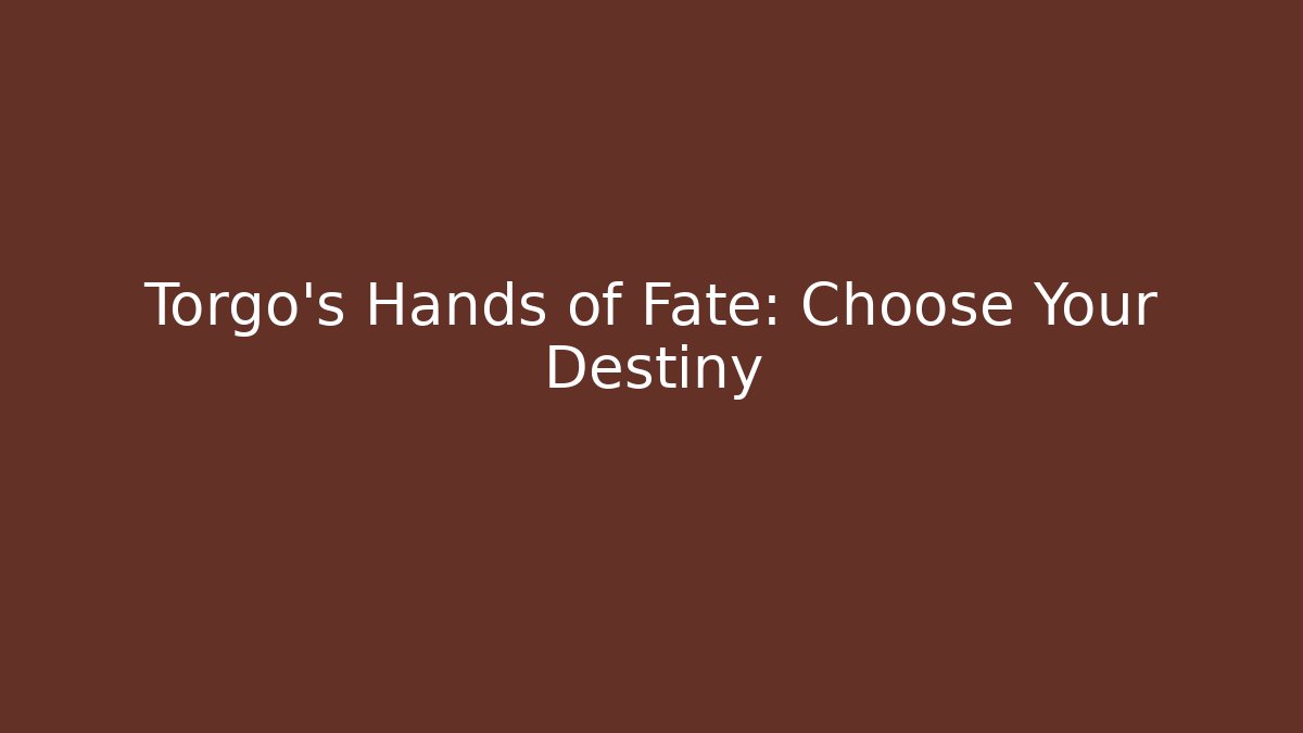 Torgo's Hands of Fate: Choose Your Destiny