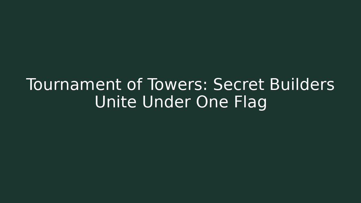 Tournament of Towers: Secret Builders Unite Under One Flag