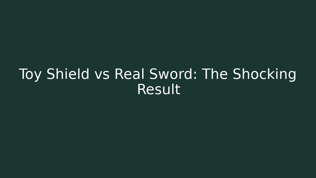 Toy Shield vs Real Sword: The Shocking Result