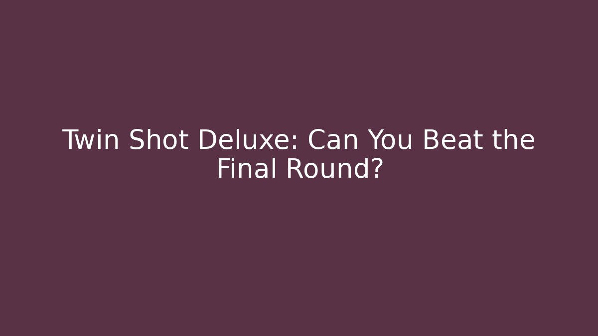 Twin Shot Deluxe: Can You Beat the Final Round?