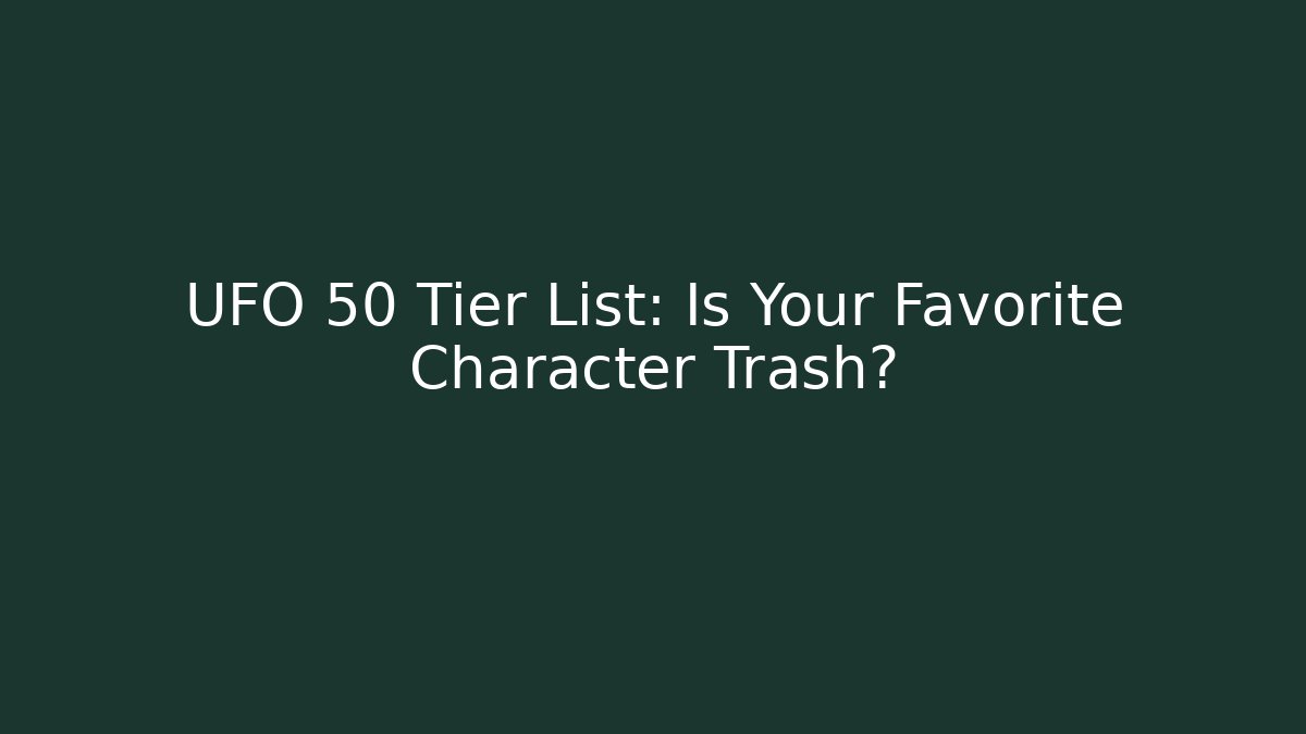 UFO 50 Tier List: Is Your Favorite Character Trash?