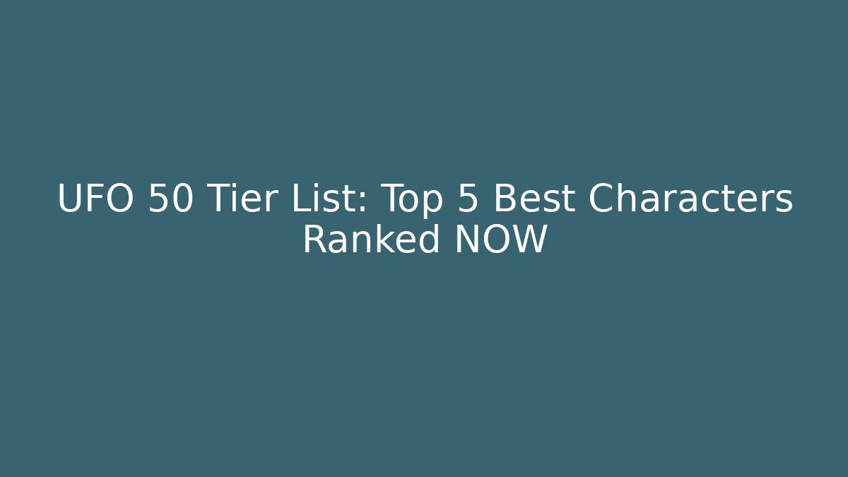 UFO 50 Tier List: Top 5 Best Characters Ranked NOW