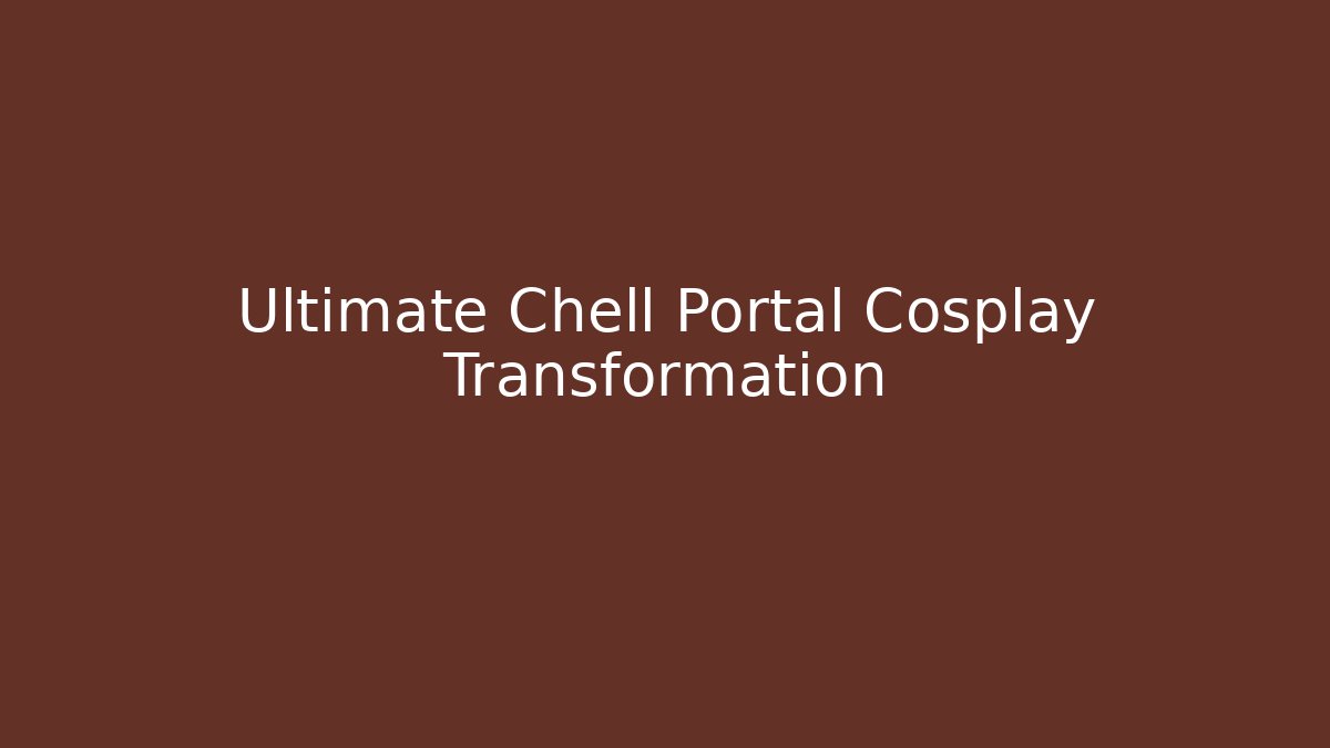 Ultimate Chell Portal Cosplay Transformation