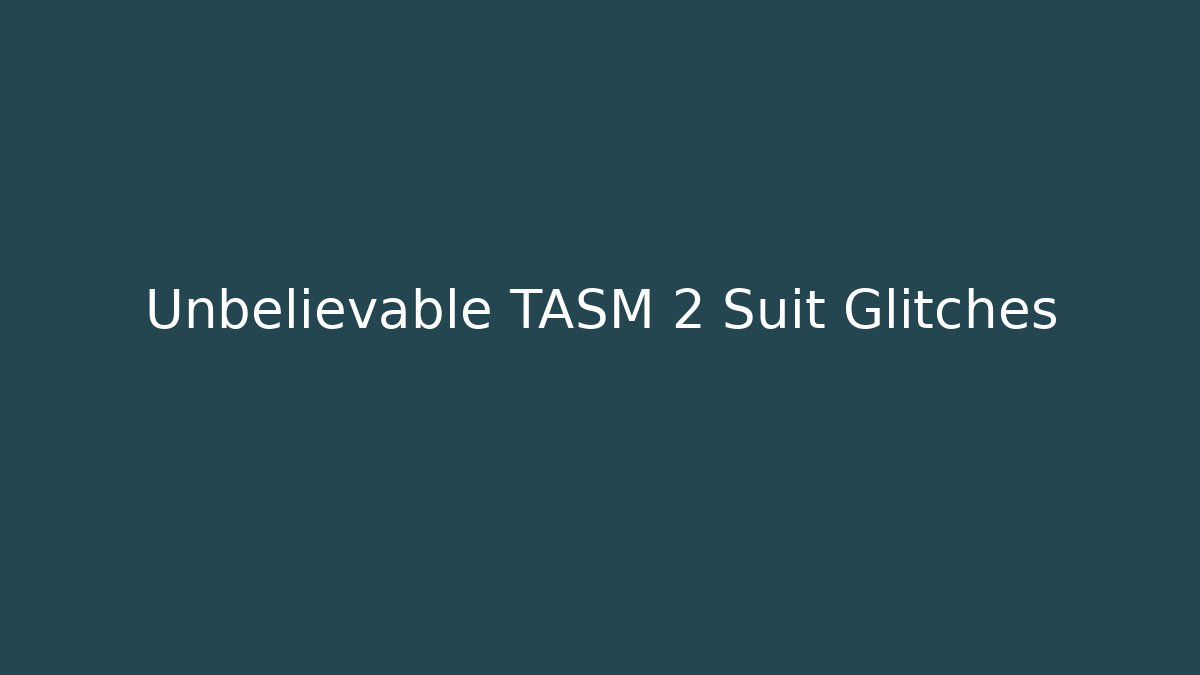 Unbelievable TASM 2 Suit Glitches