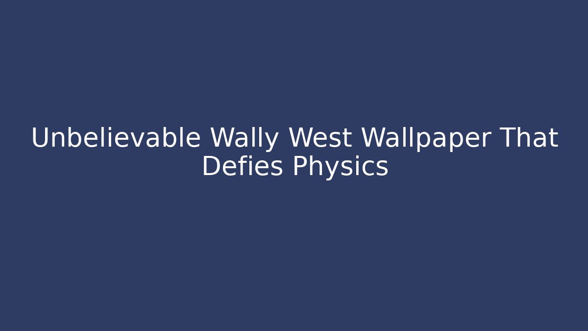 Unbelievable Wally West Wallpaper That Defies Physics