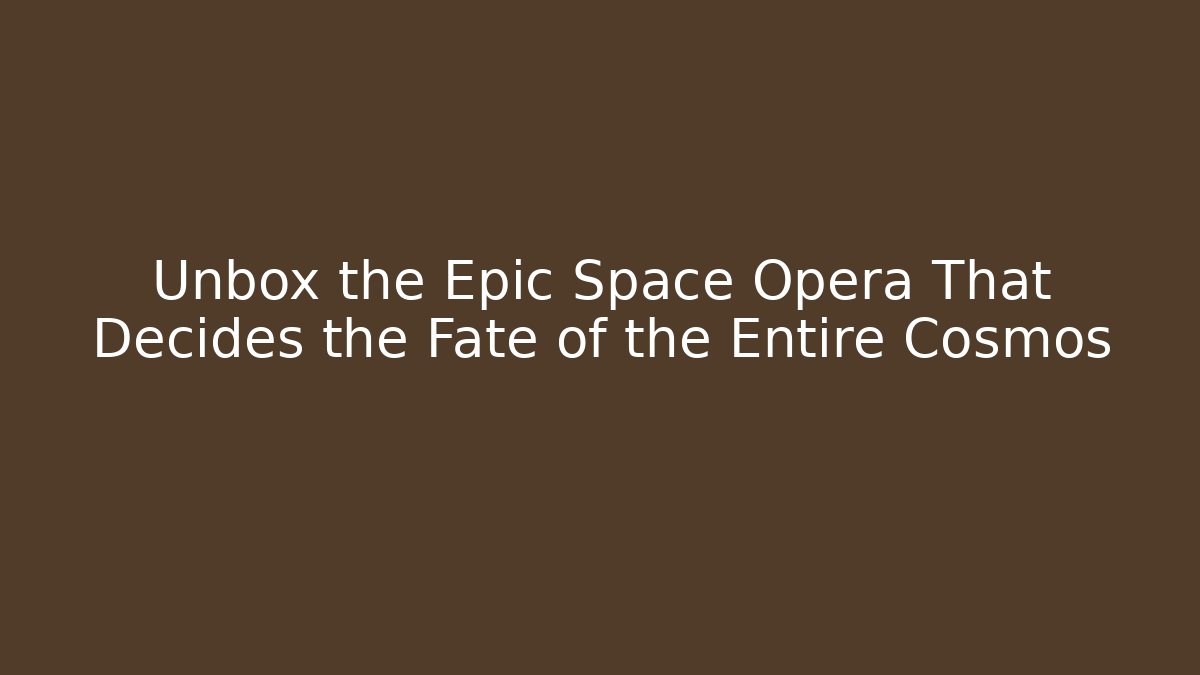 Unbox the Epic Space Opera That Decides the Fate of the Entire Cosmos
