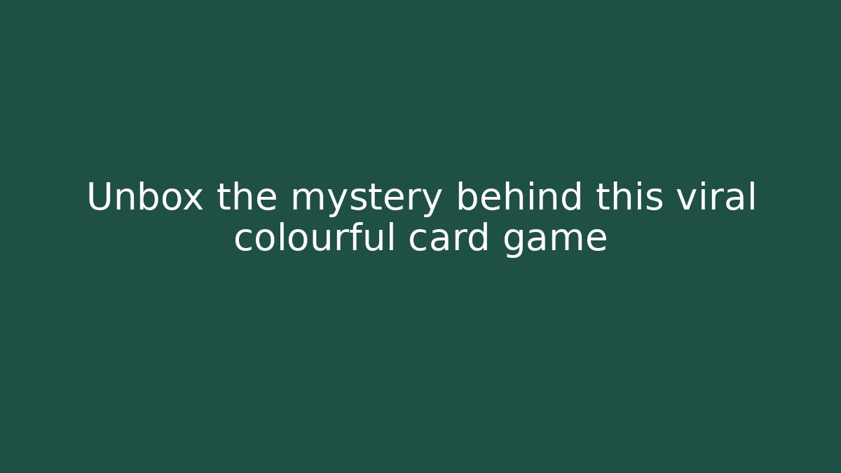 Unbox the mystery behind this viral colourful card game - Critter Realm