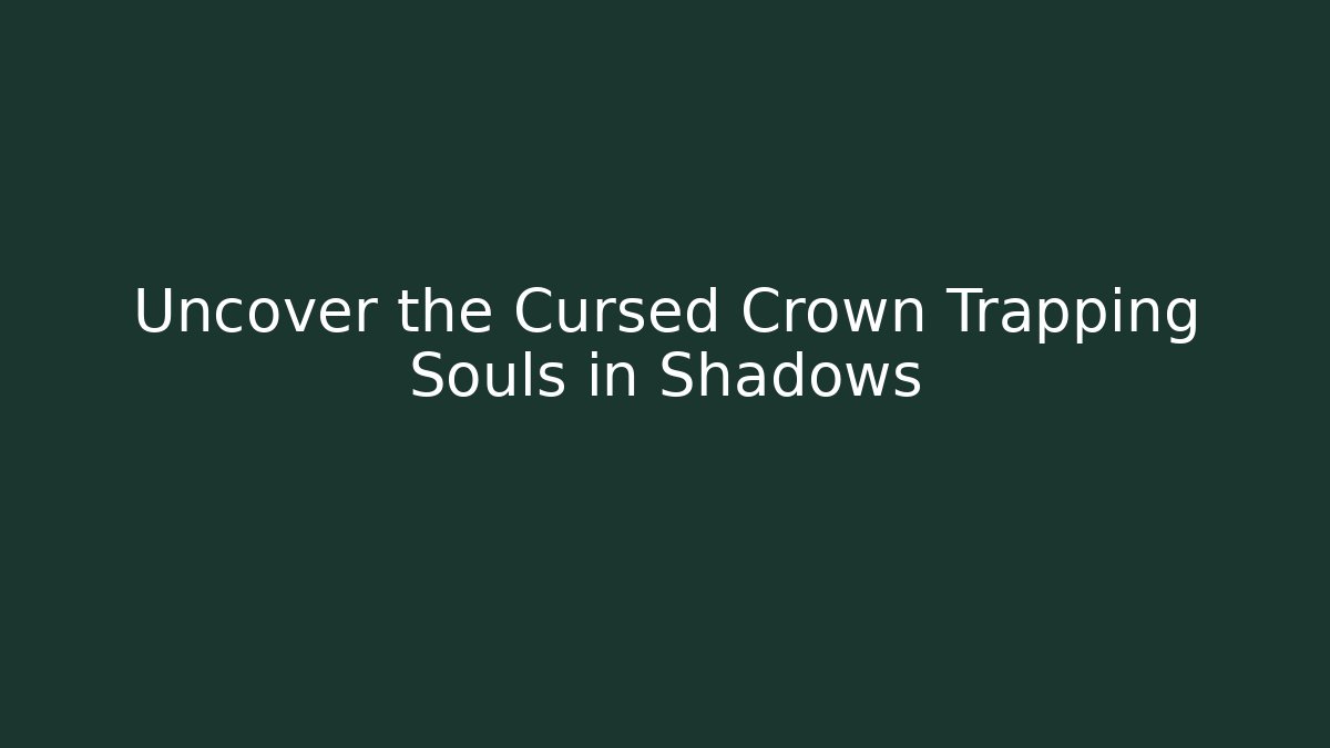 the lost crown a ghost-hunting adventure
