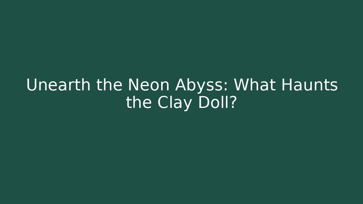 Unearth the Neon Abyss: What Haunts the Clay Doll?