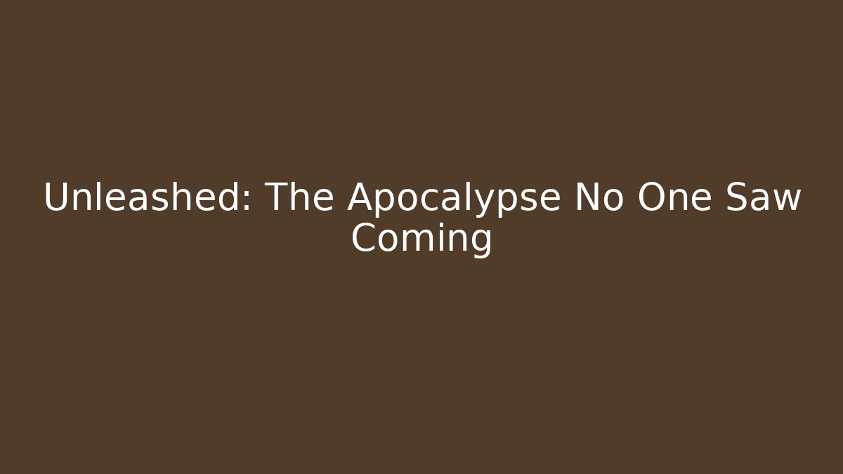 Unleashed: The Apocalypse No One Saw Coming
