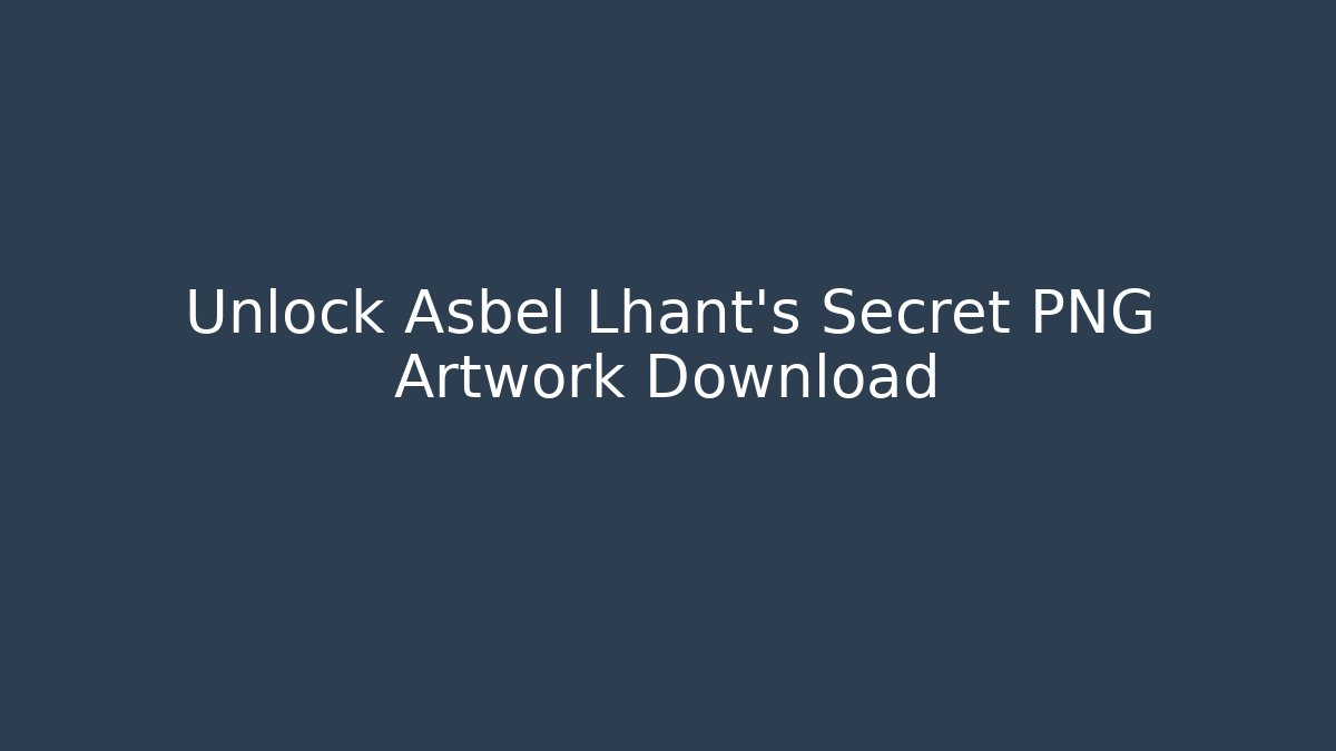 Unlock Asbel Lhant’s Secret PNG Artwork Download