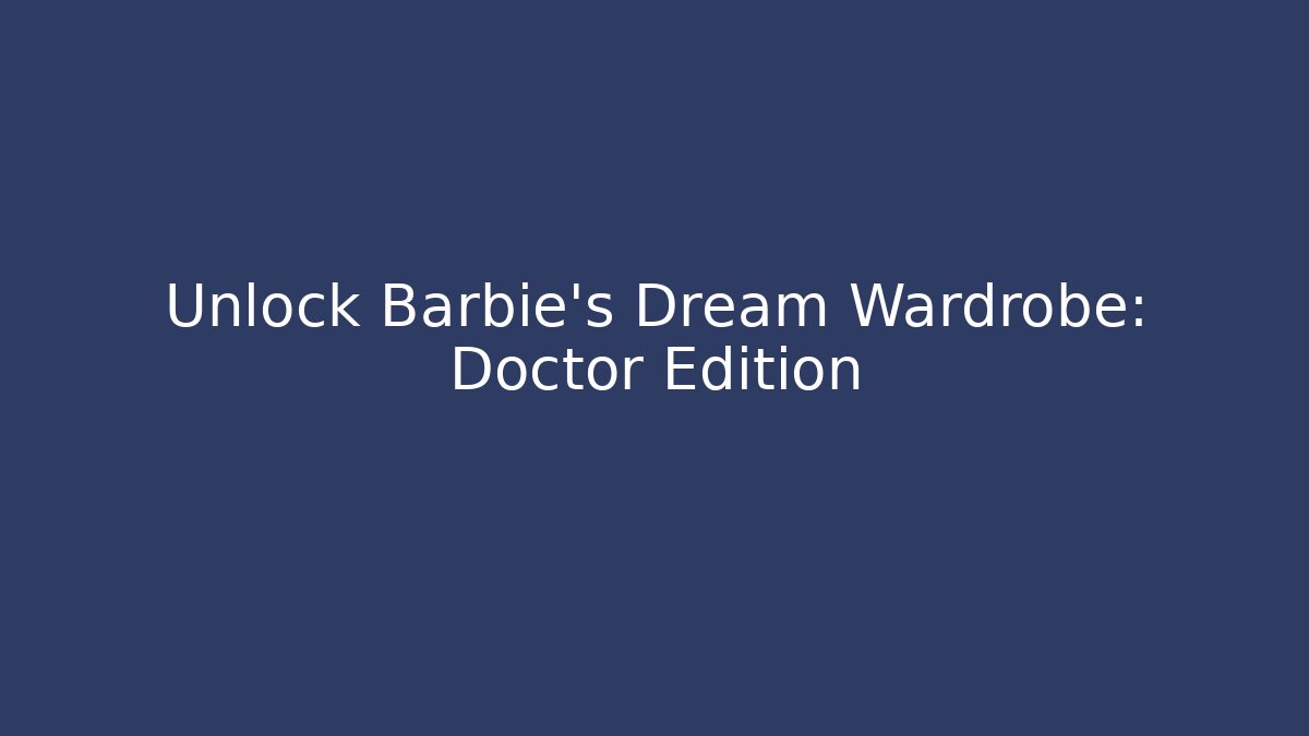 Unlock Barbie's Dream Wardrobe: Doctor Edition