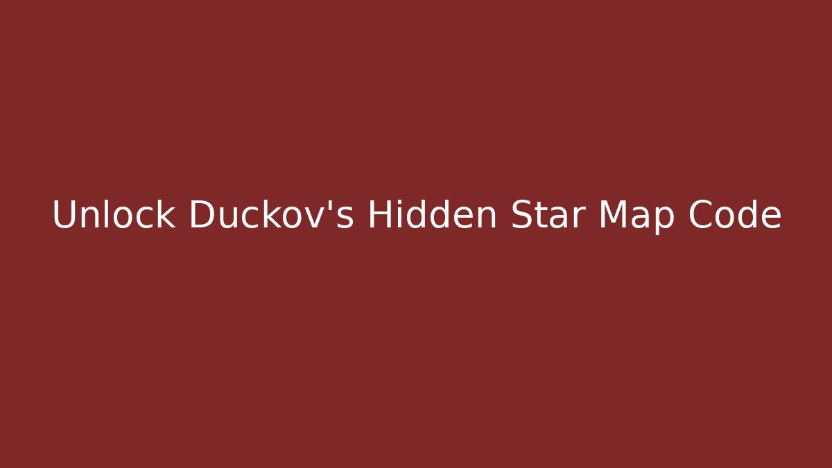 Unlock Duckov’s Hidden Star Map Code - Critter Realm