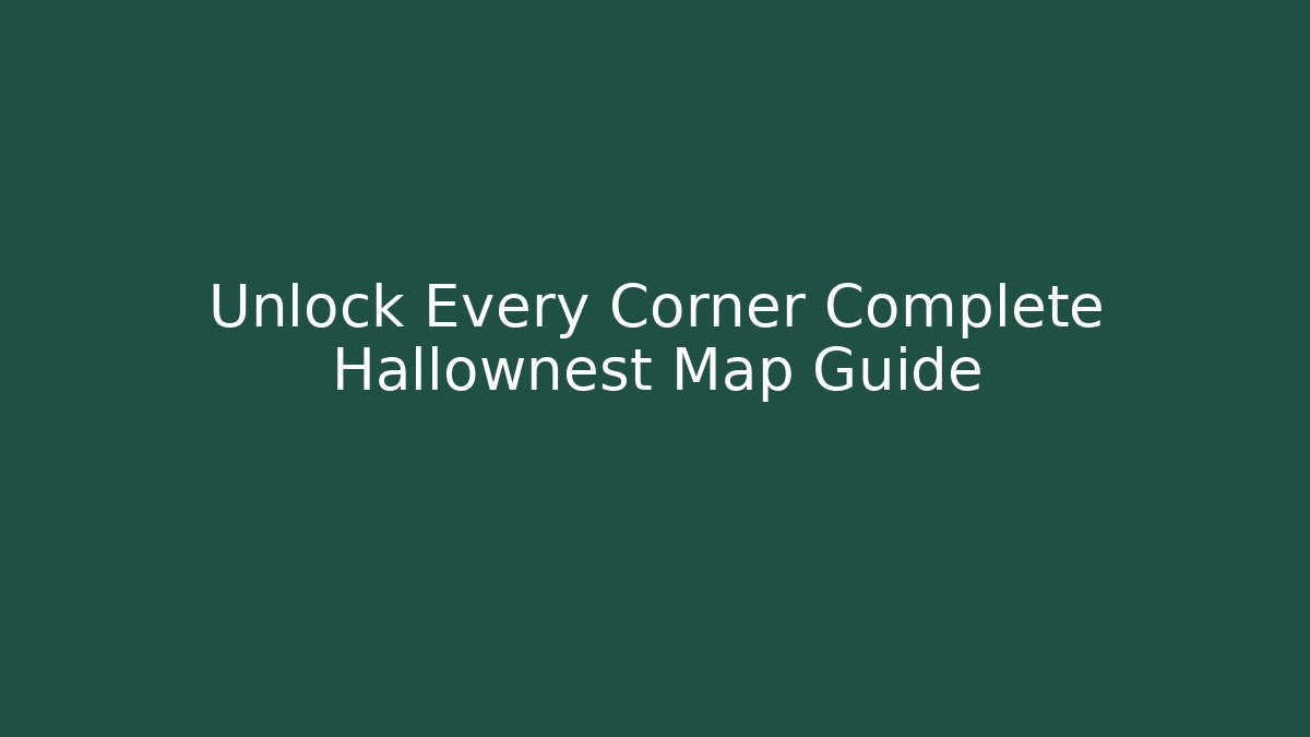 Unlock Every Corner Complete Hallownest Map Guide