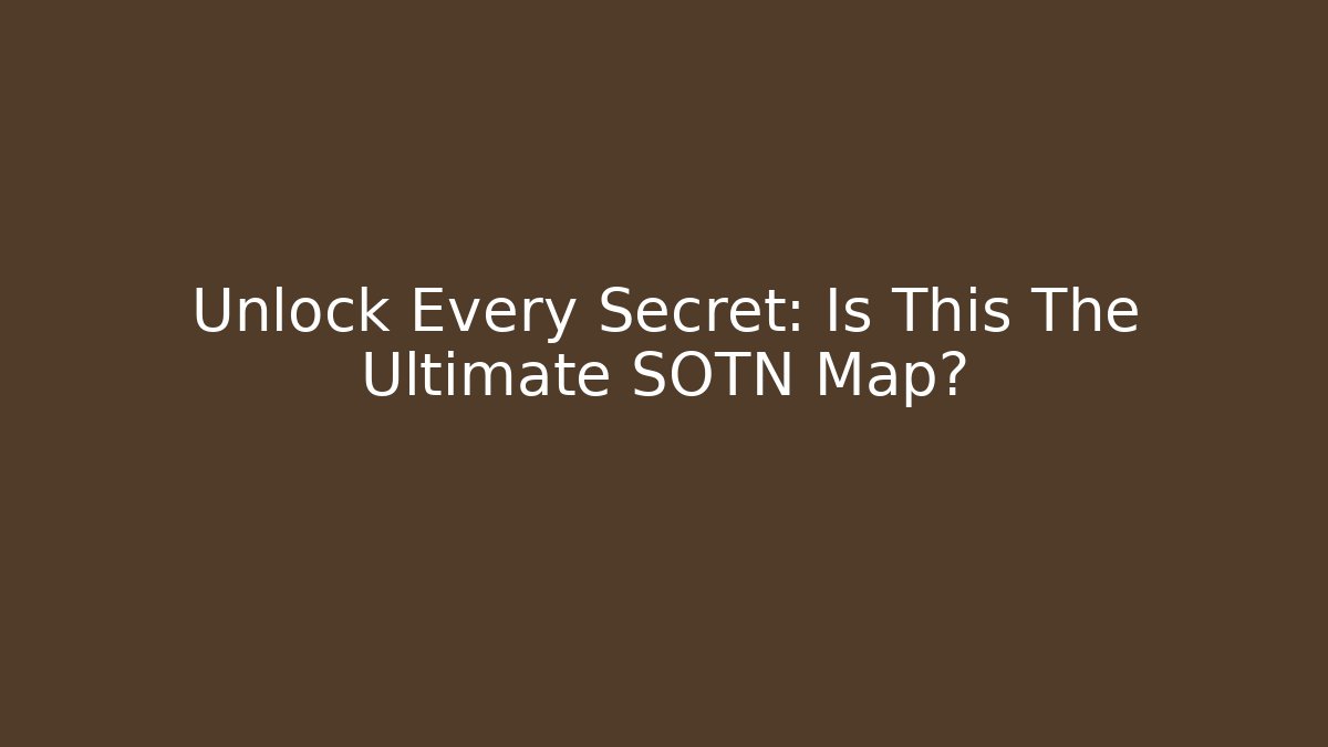 Unlock Every Secret: Is This The Ultimate SOTN Map? - Critter Realm