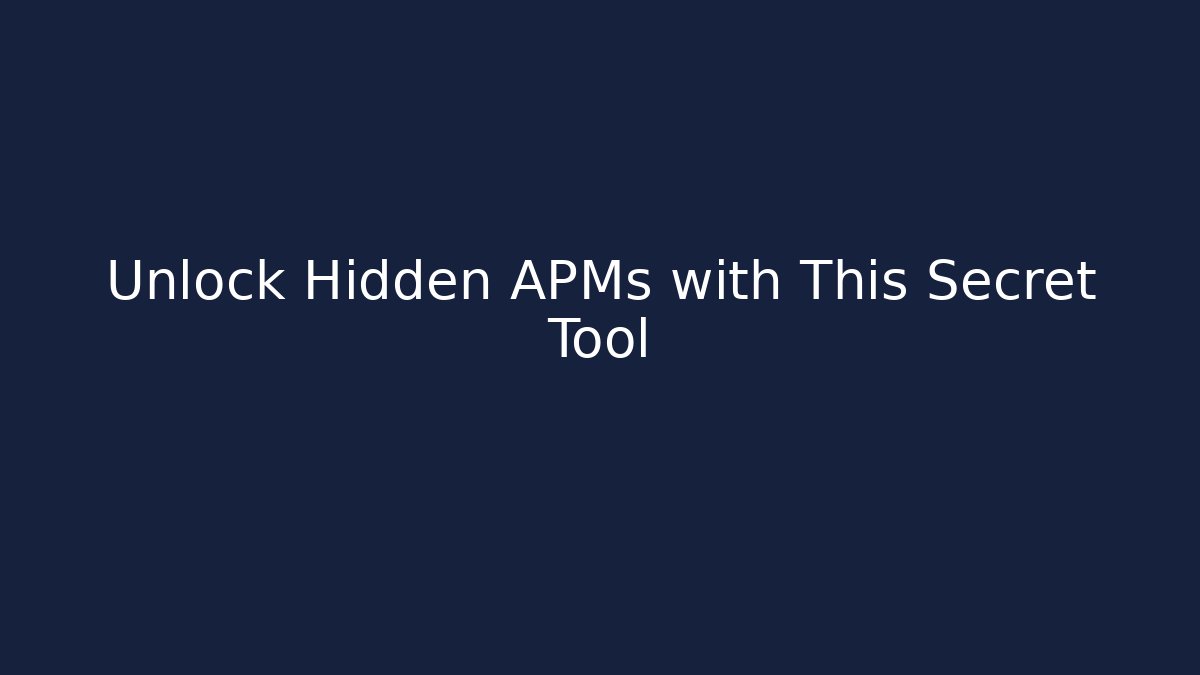Unlock Hidden APMs with This Secret Tool - Critter Realm