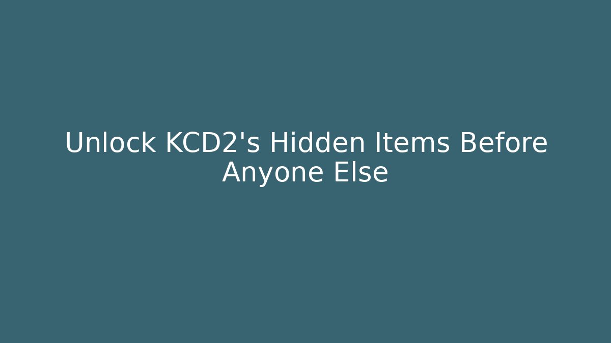 Unlock KCD2’s Hidden Items Before Anyone Else - Critter Realm