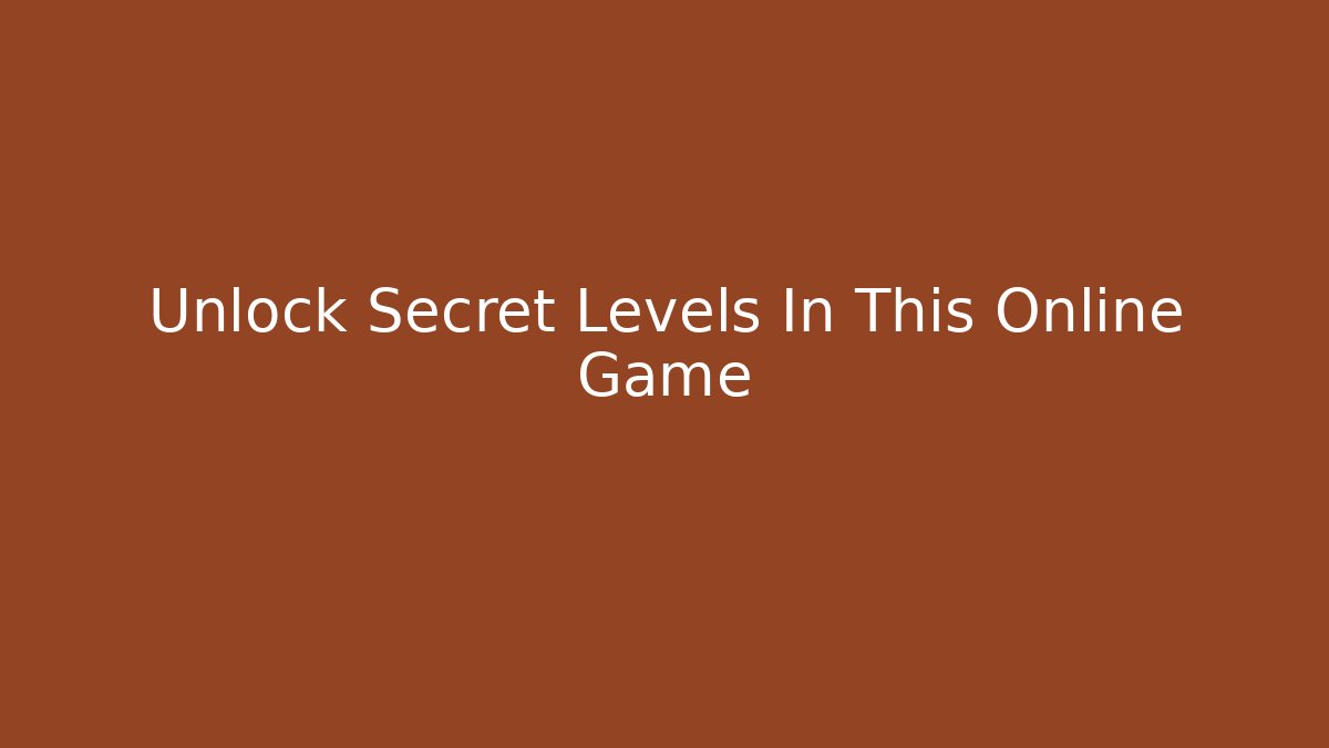 Unlock Secret Levels In This Online Game - Critter Realm