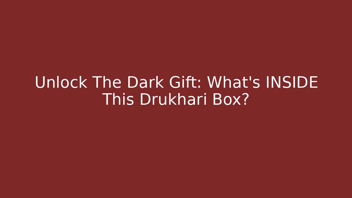 Unlock The Dark Gift: What's INSIDE This Drukhari Box? - Critter Realm
