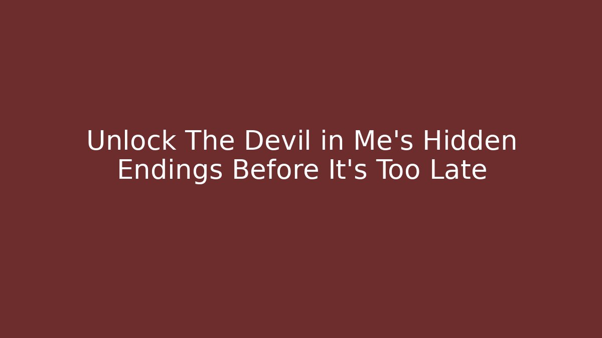 Unlock The Devil in Me's Hidden Endings Before It's Too Late