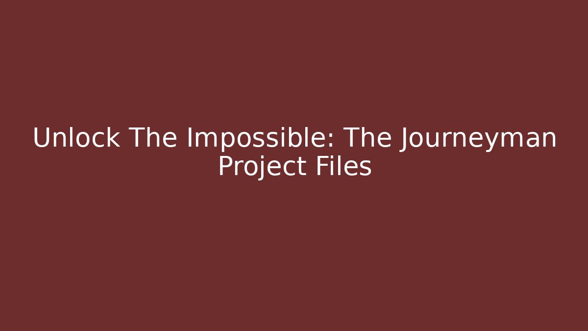 Unlock The Impossible: The Journeyman Project Files - Critter Realm