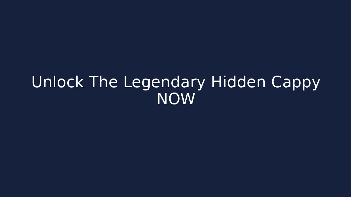 Unlock The Legendary Hidden Cappy NOW - Critter Realm