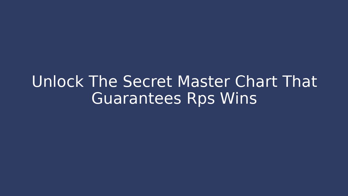 Unlock The Secret Master Chart That Guarantees Rps Wins - Critter Realm