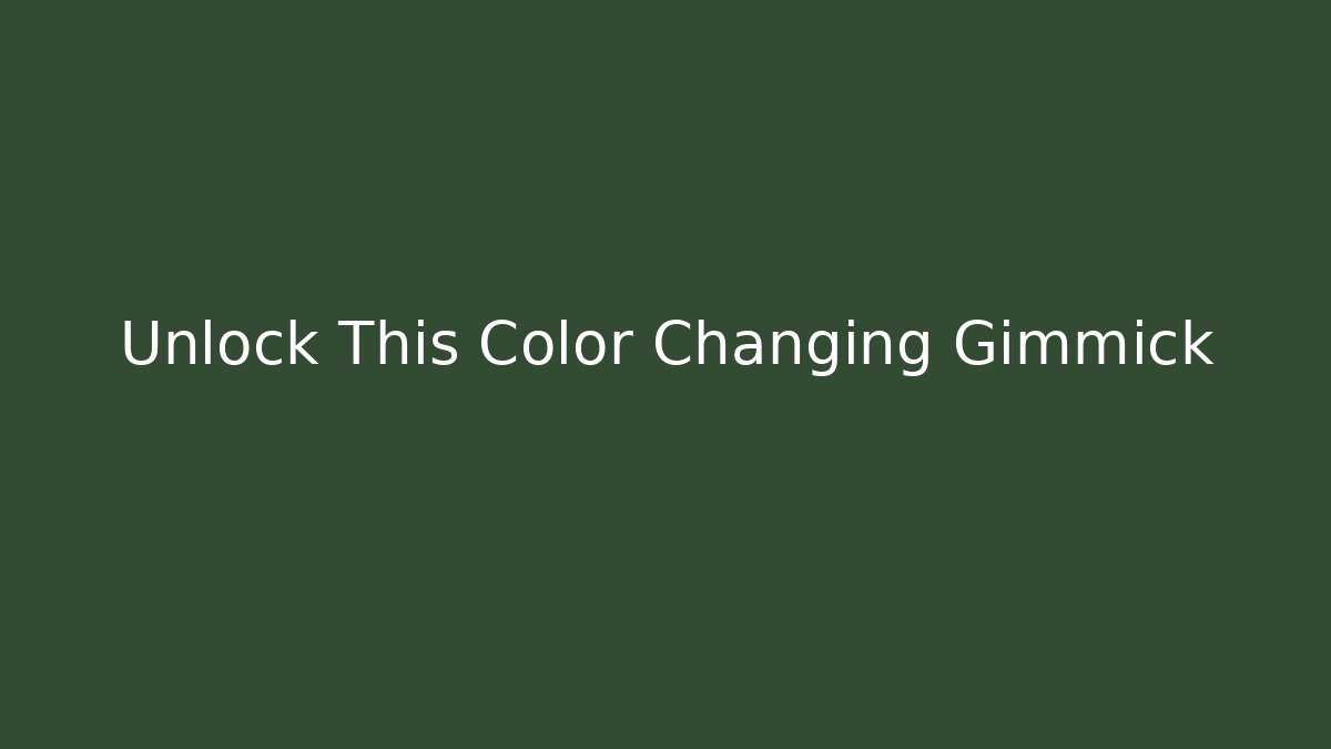 Unlock This Color Changing Gimmick - Critter Realm