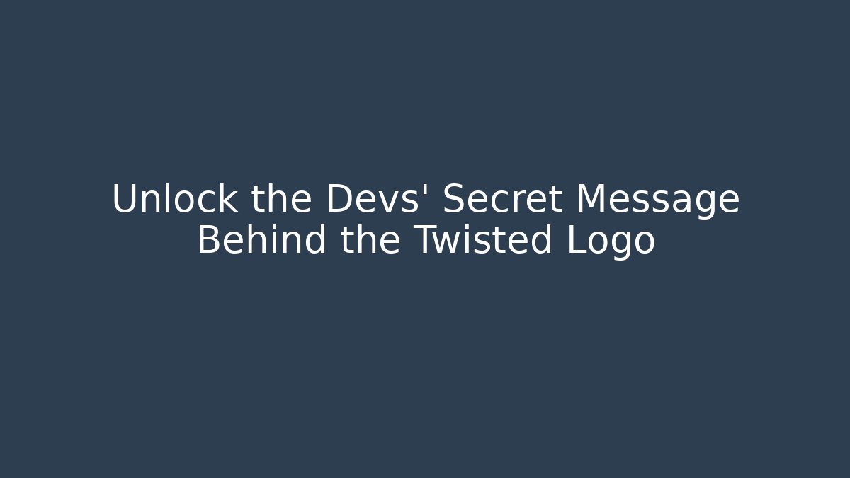 Unlock the Devs' Secret Message Behind the Twisted Logo