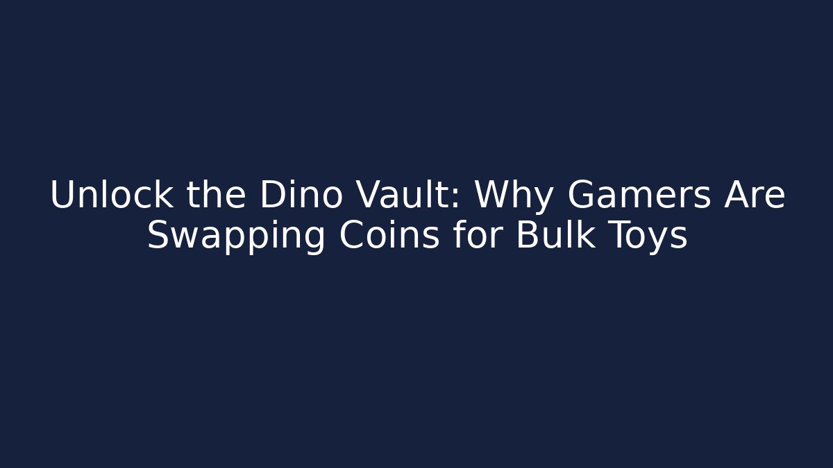 Unlock the Dino Vault: Why Gamers Are Swapping Coins for Bulk Toys