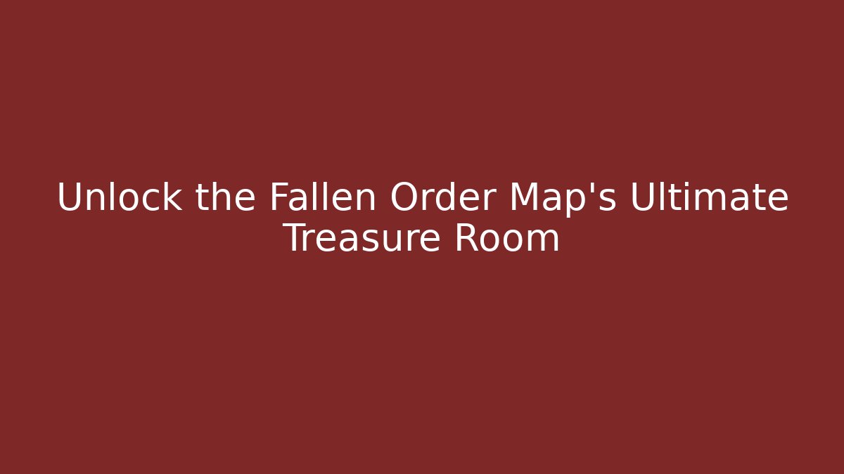 Unlock the Fallen Order Map's Ultimate Treasure Room - Critter Realm