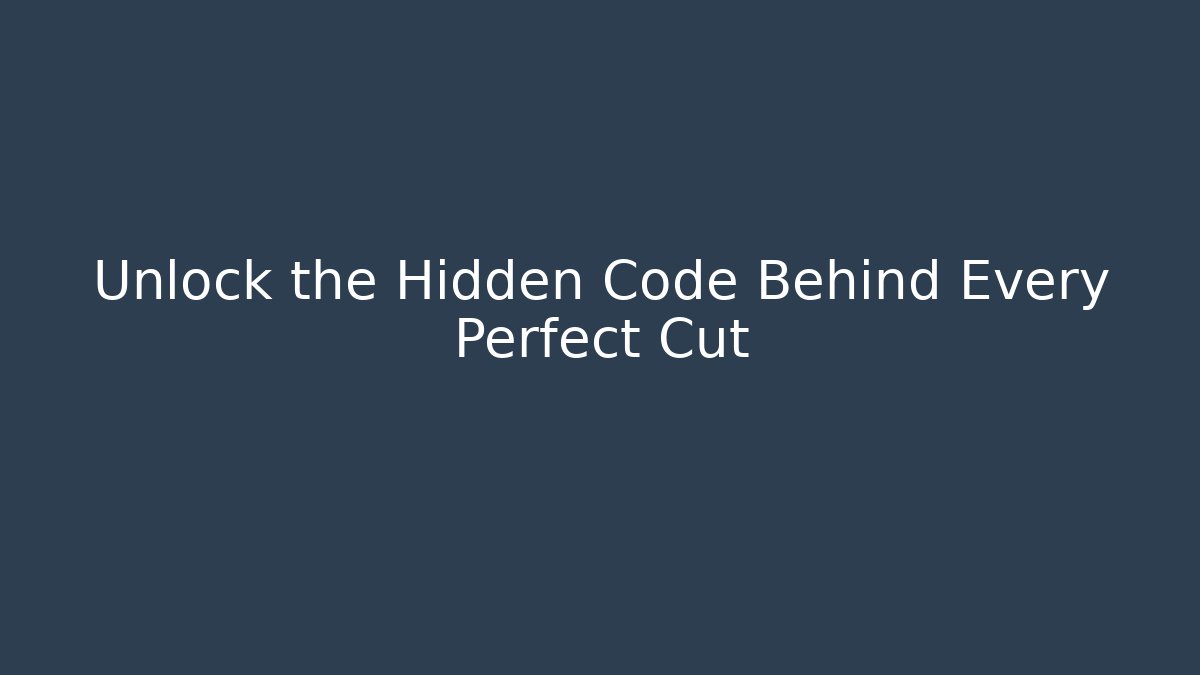 Unlock the Hidden Code Behind Every Perfect Cut