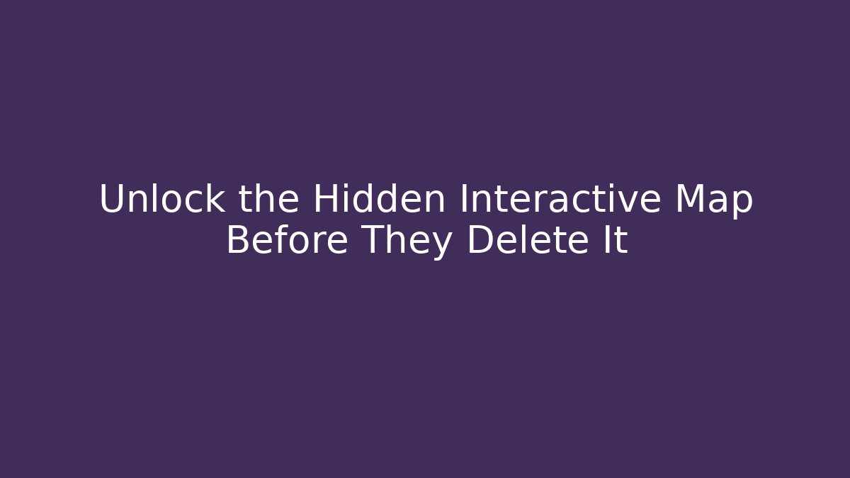 Unlock the Hidden Interactive Map Before They Delete It - Critter Realm
