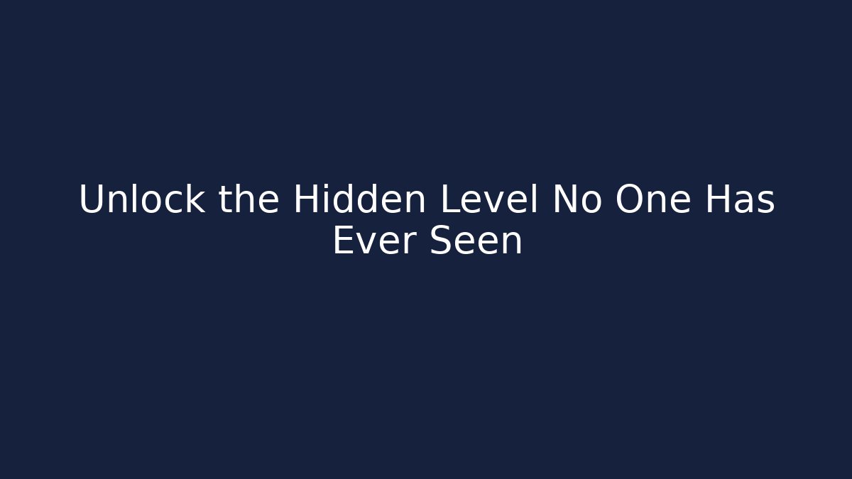Unlock the Hidden Level No One Has Ever Seen - Critter Realm