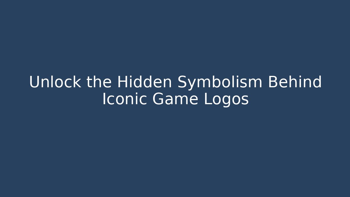 Unlock the Hidden Symbolism Behind Iconic Game Logos - Critter Realm