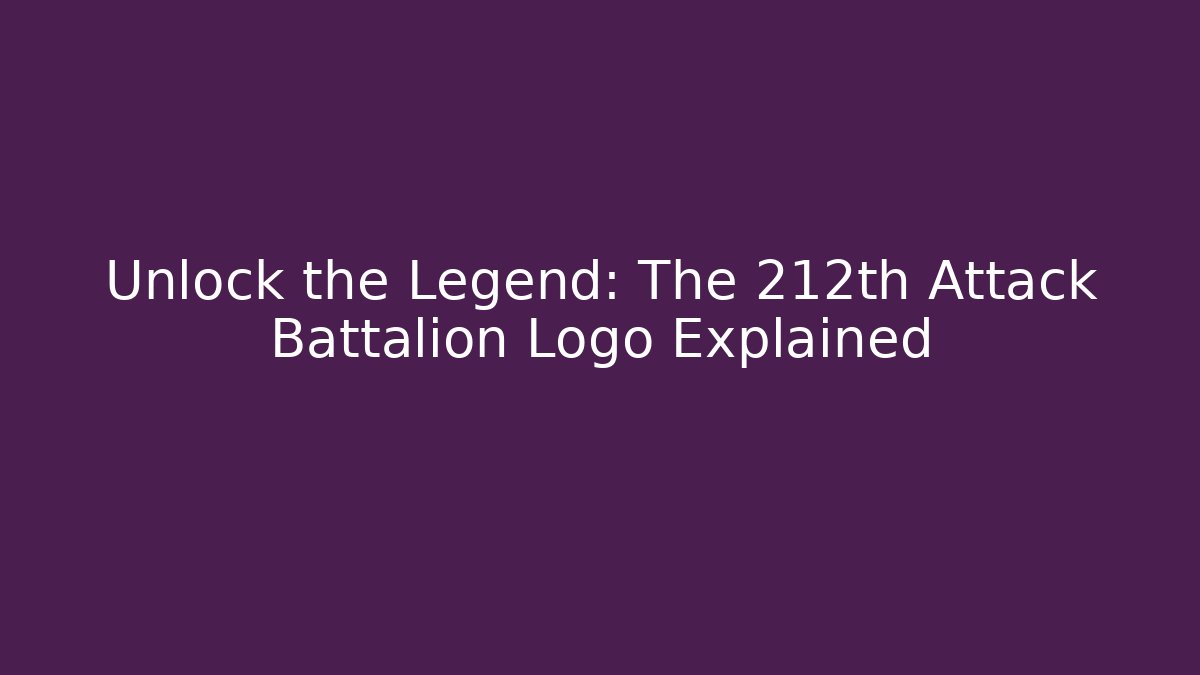 Unlock the Legend: The 212th Attack Battalion Logo Explained - Critter Realm