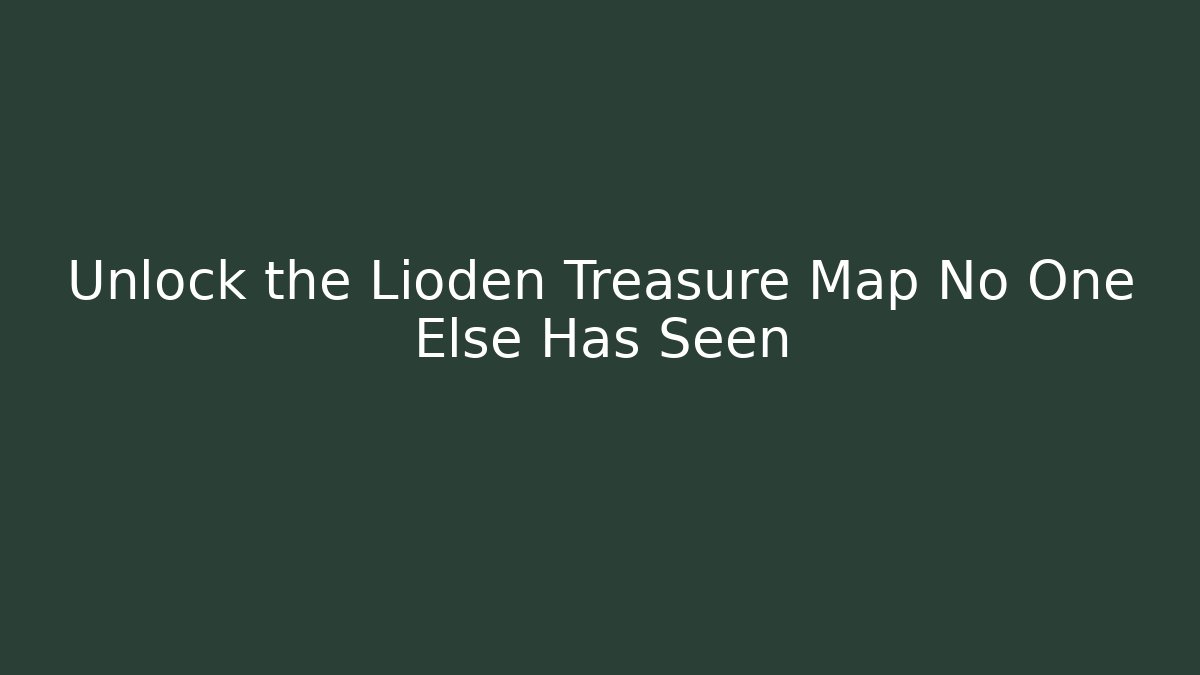 Unlock the Lioden Treasure Map No One Else Has Seen - Critter Realm