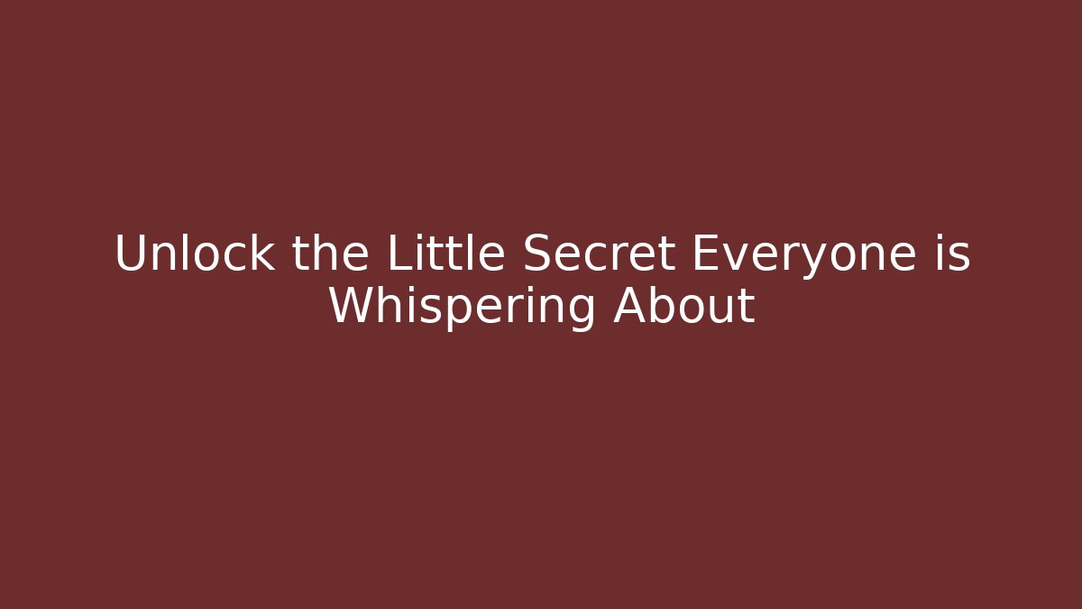 Unlock the Little Secret Everyone is Whispering About - Critter Realm