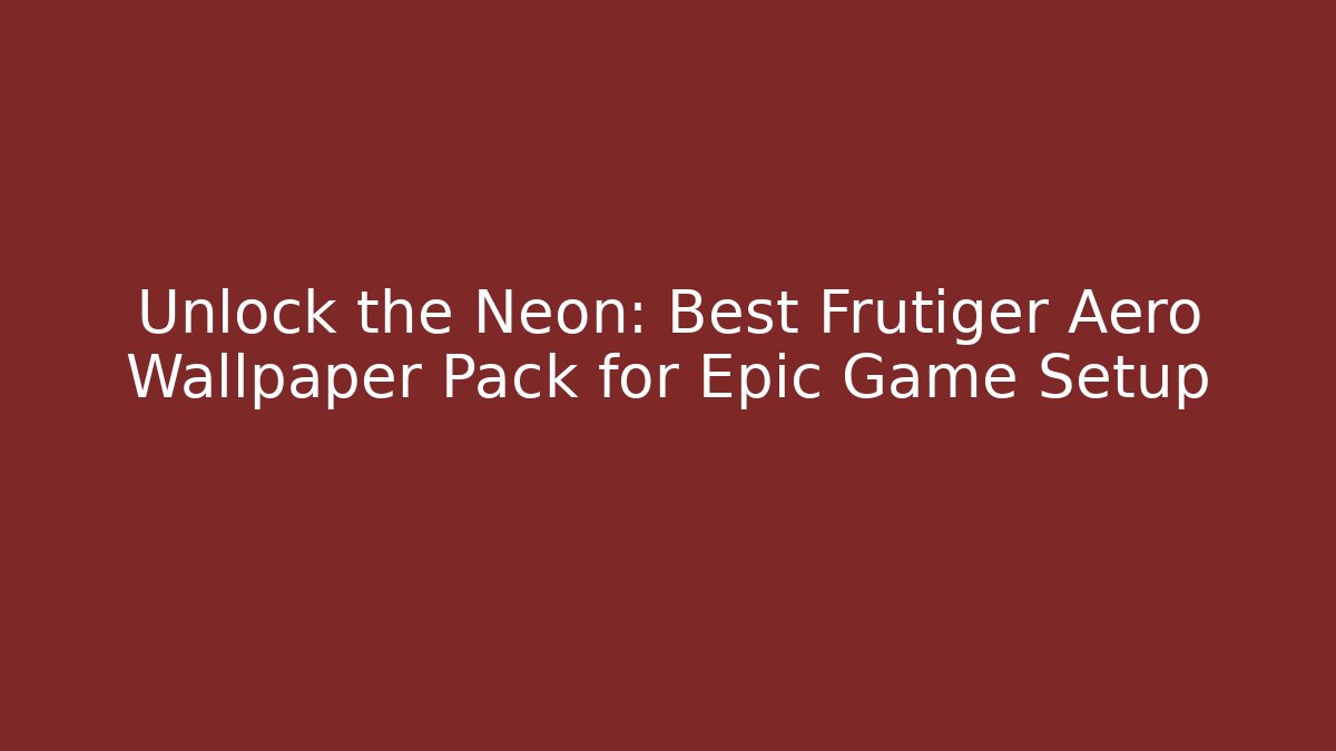 Unlock the Neon: Best Frutiger Aero Wallpaper Pack for Epic Game Setup