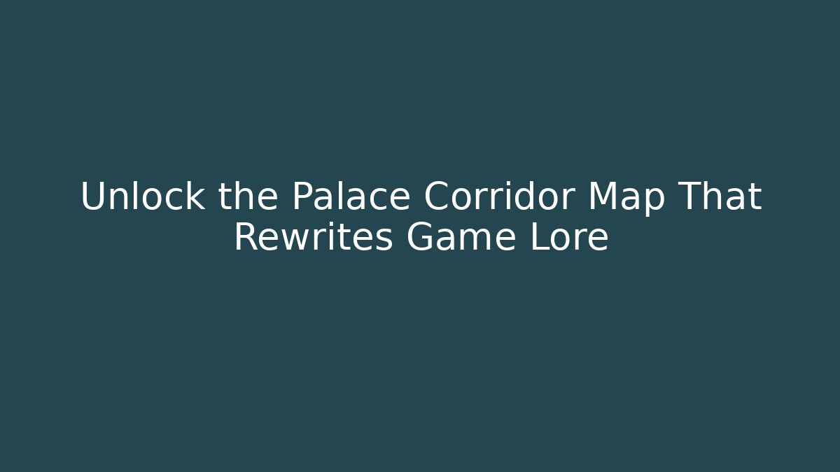 Unlock the Palace Corridor Map That Rewrites Game Lore - Critter Realm