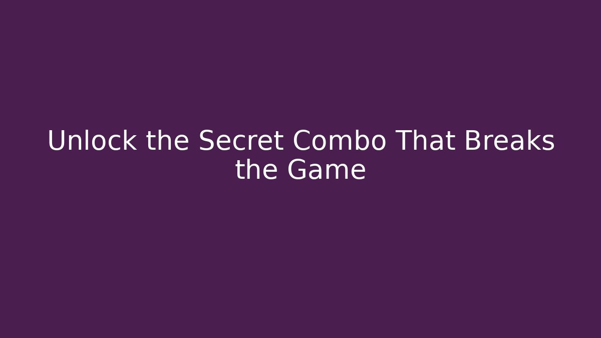 Unlock the Secret Combo That Breaks the Game - Critter Realm