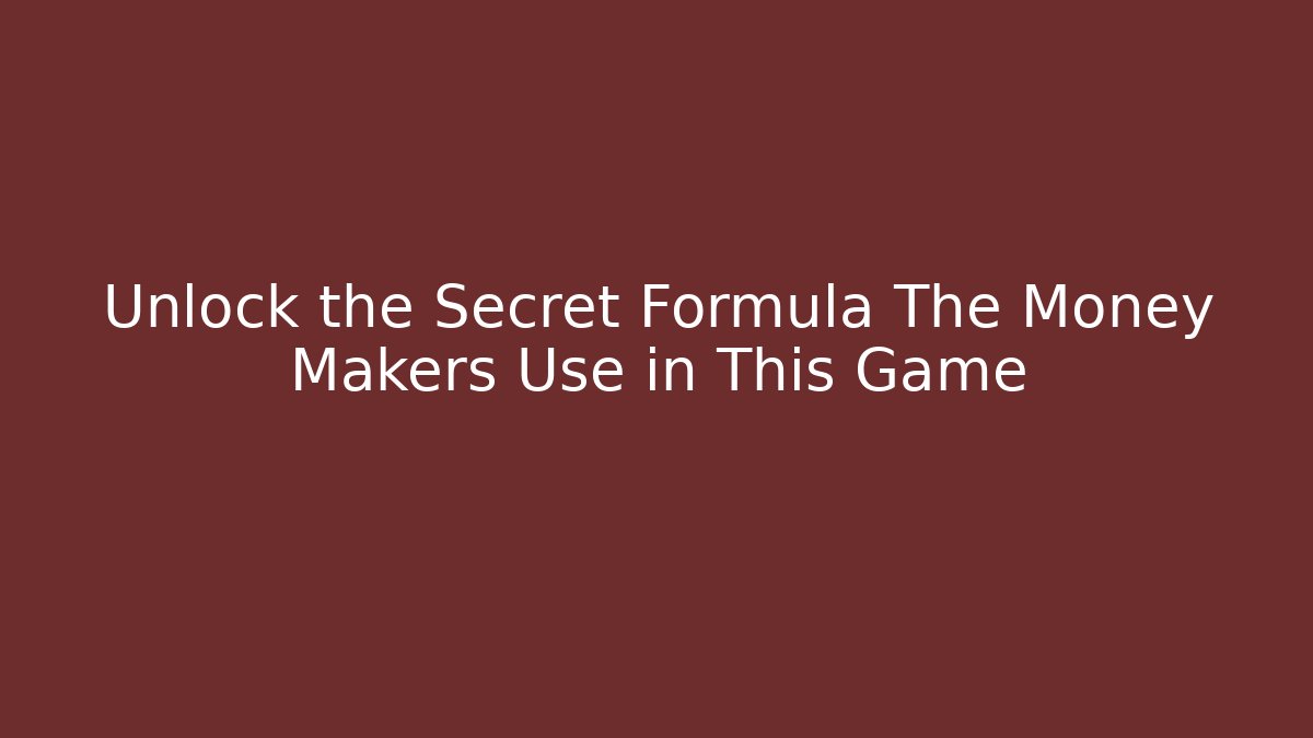 Unlock the Secret Formula The Money Makers Use in This Game - Critter Realm
