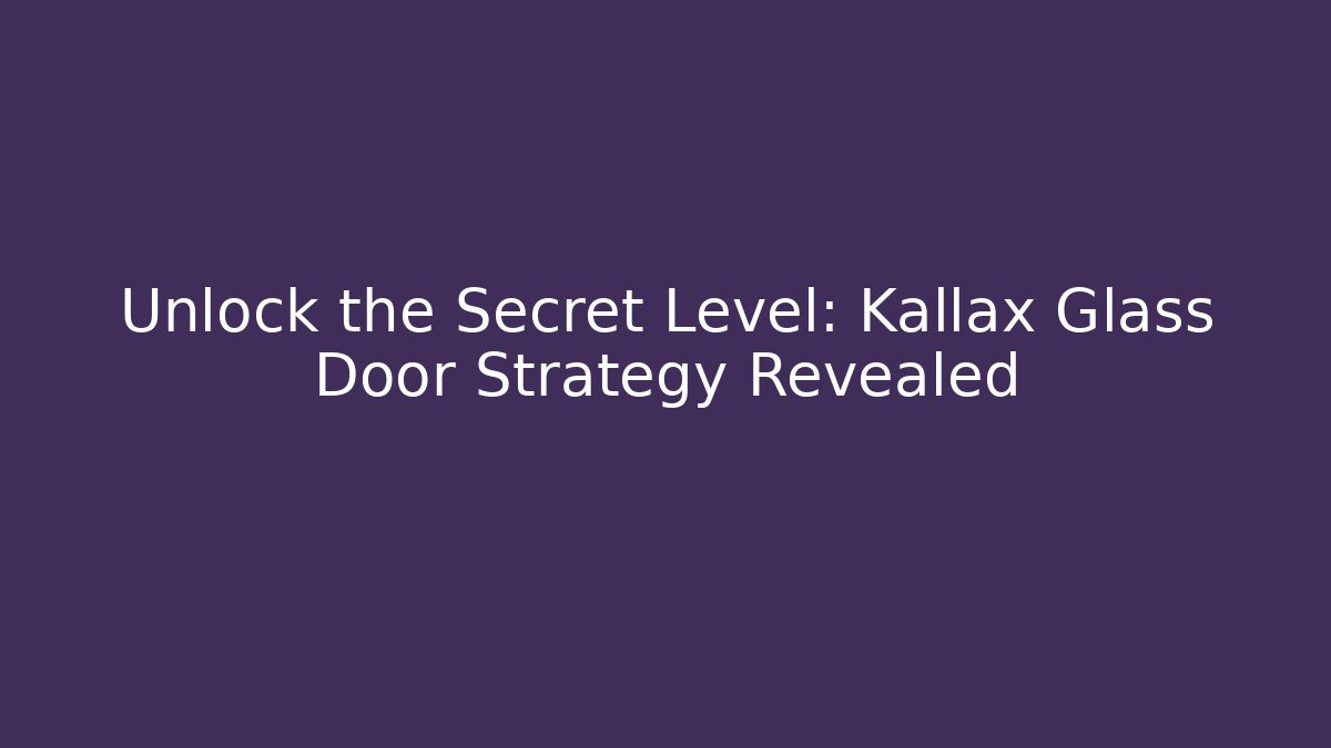Unlock the Secret Level: Kallax Glass Door Strategy Revealed