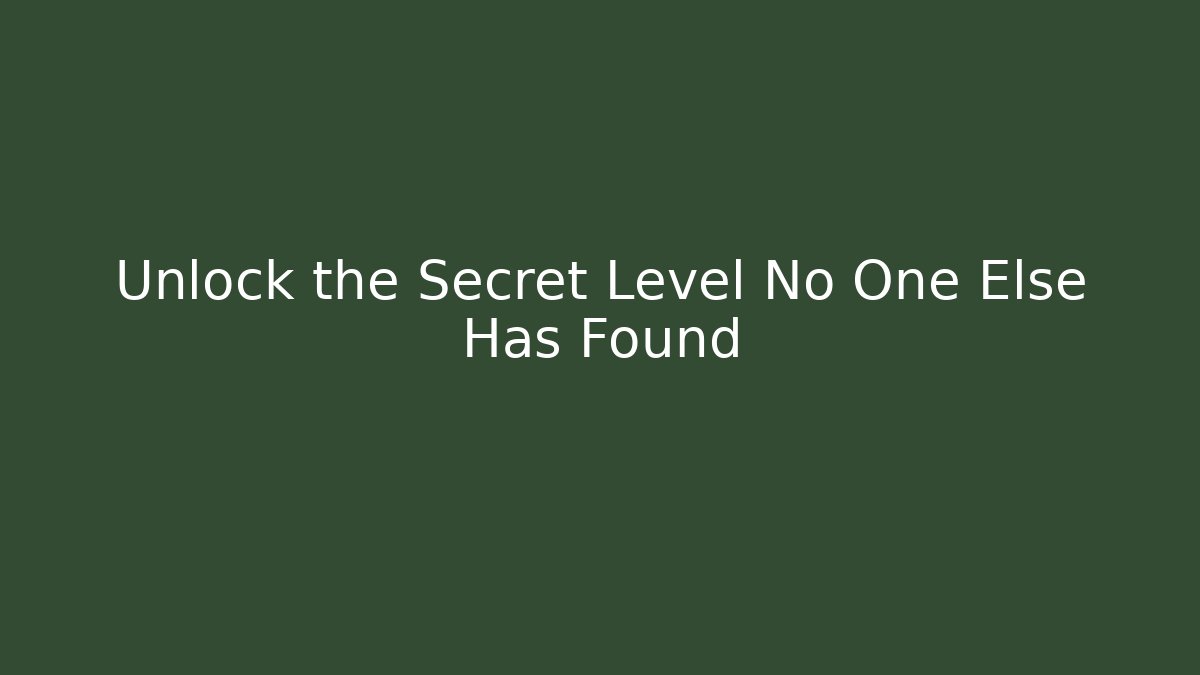 Unlock the Secret Level No One Else Has Found - Critter Realm