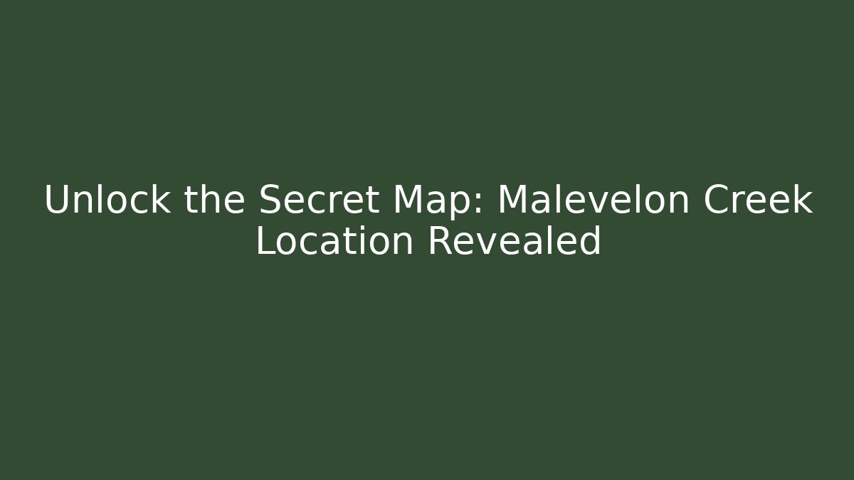 Unlock the Secret Map: Malevelon Creek Location Revealed